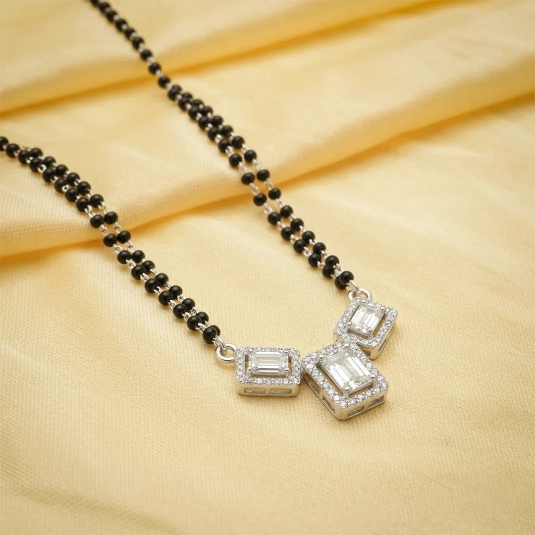 925 Silver Trinity Spark Mangalsutra - 925 sterling silver mangalsutra by Tassya Silver