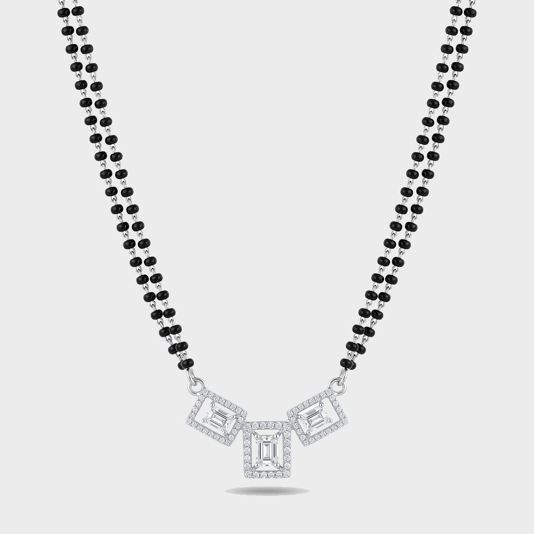 925 Silver Trinity Spark Mangalsutra - 925 sterling silver mangalsutra by Tassya Silver