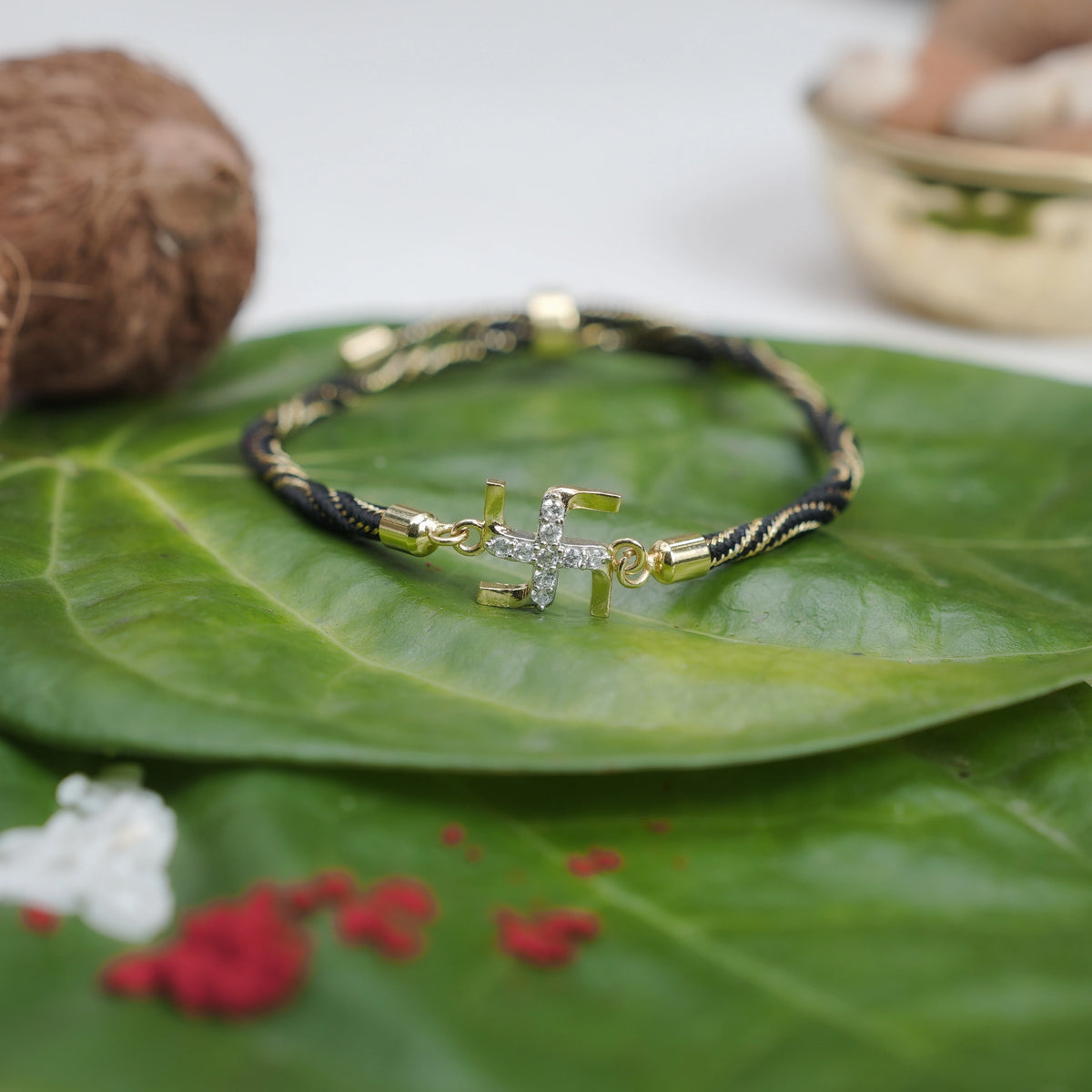 925 Silver Swastik Raksha Rakhi
