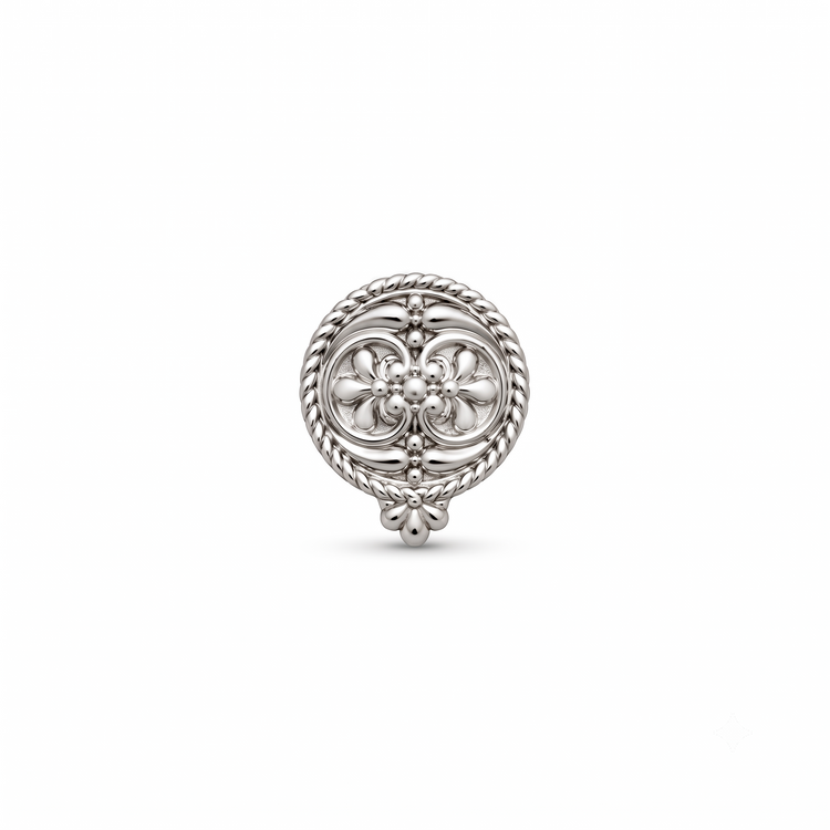 925 Silver Royal Fleur Nose Pin