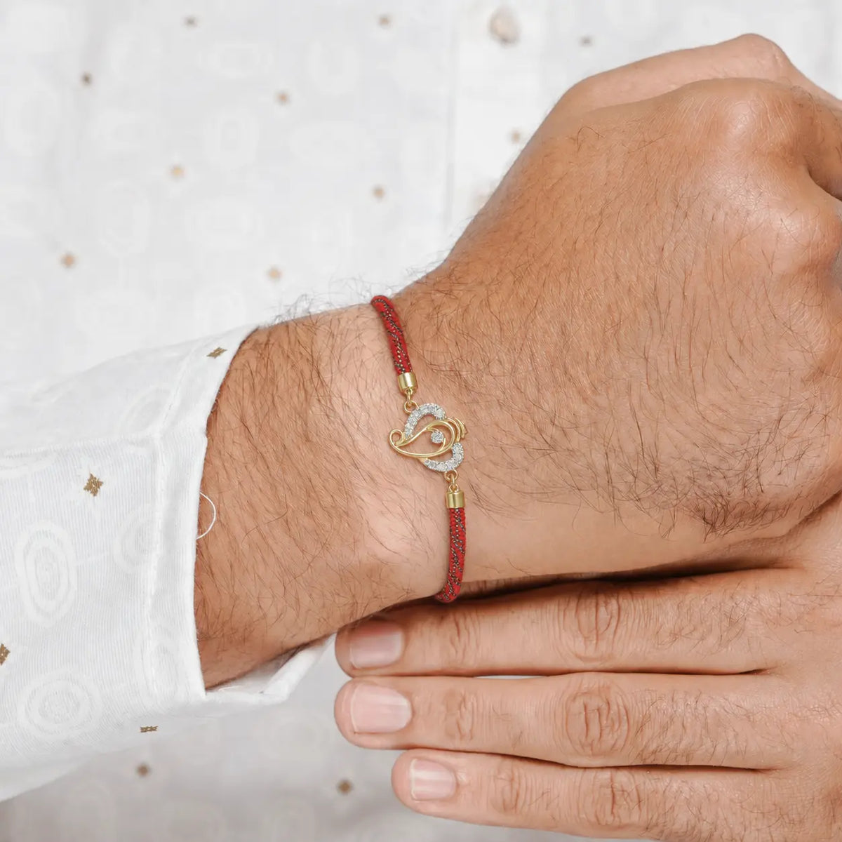 925 Gold Silver Siddhivinayak Rakhi