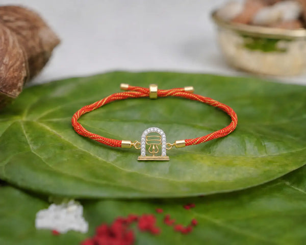 925 Gold Silver Mahadev Shivling Rakhi