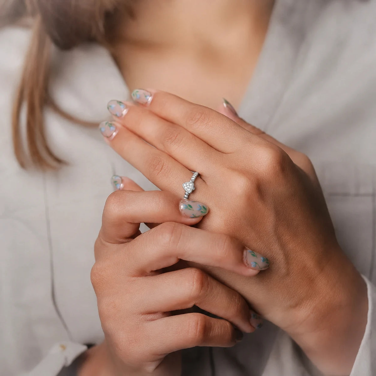 925 Silver Pevra Heart Ring