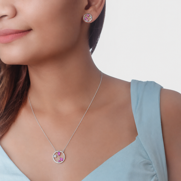 925 Silver Rosé Orbit Chain pendant top