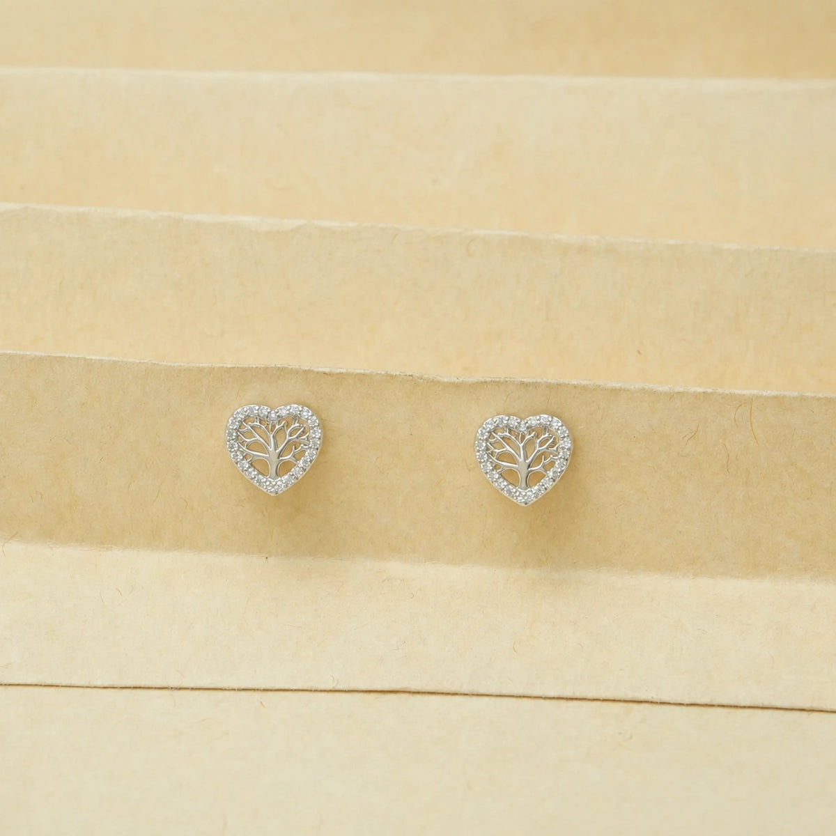 925 Silver Tree of Love Studs