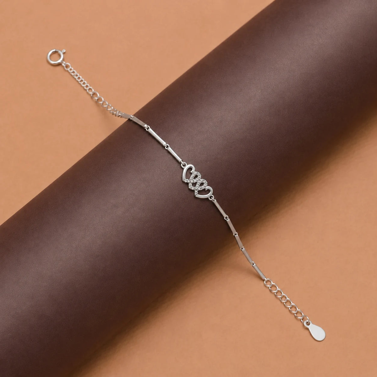 925 Silver Infinity Heart Bracelet
