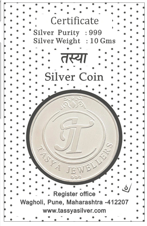 999 Silver 10g Tassya Coin - 925 sterling silver silver coin by Tassya Silver