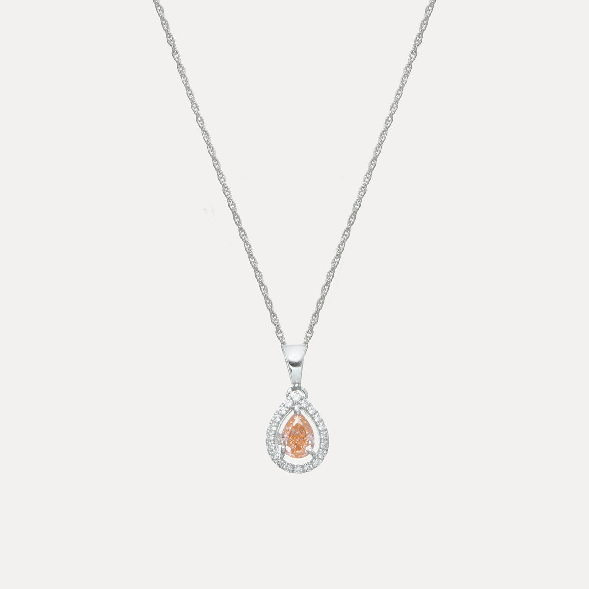 925 Silver Golden Dewdrop Pendant - 925 sterling silver pendant by Tassya Silver