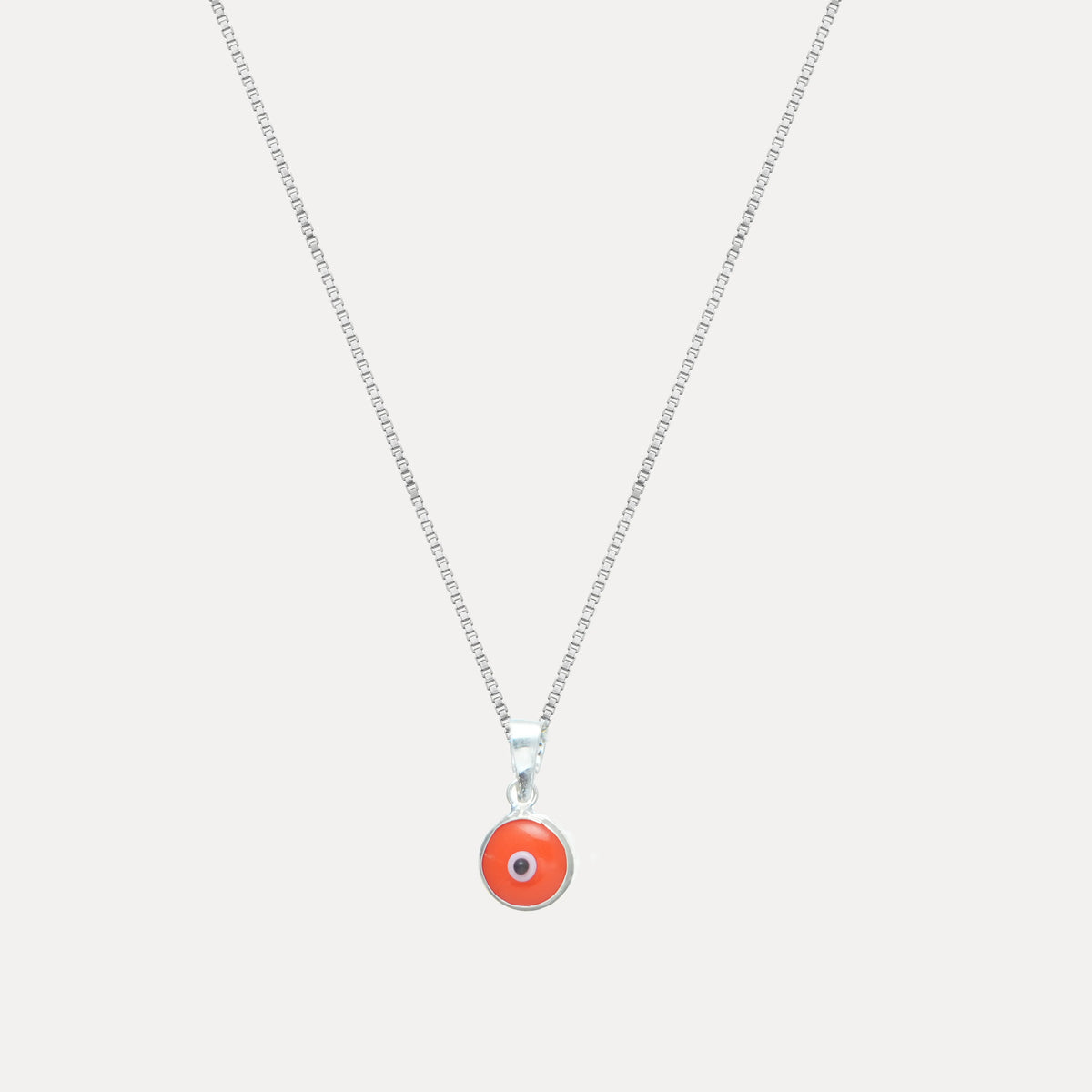 925 Silver Evil Eye Charm Pendant - 925 sterling silver pendant by Tassya Silver