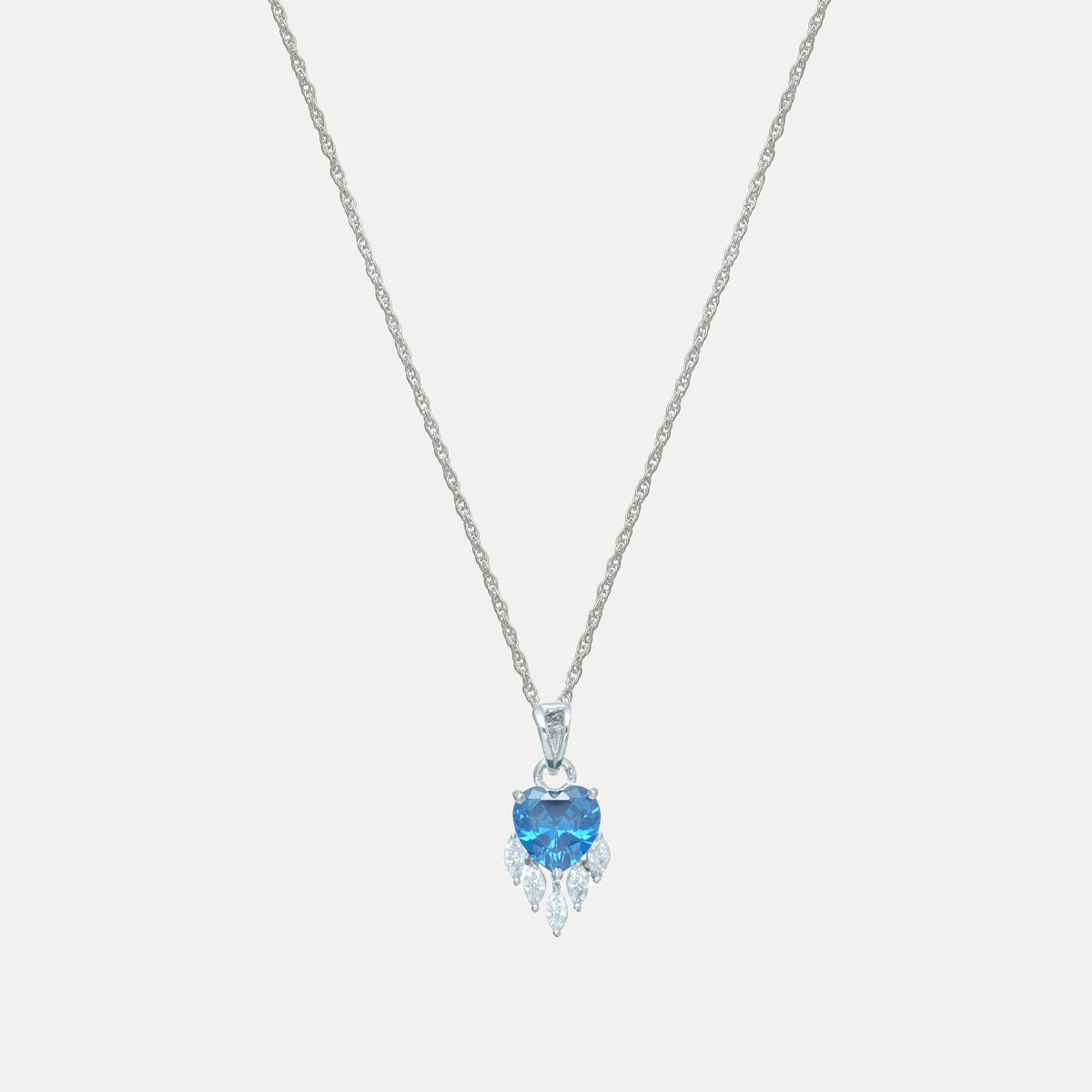 925 Silver Ocean Heart Pendant - 925 sterling silver pendant by Tassya Silver