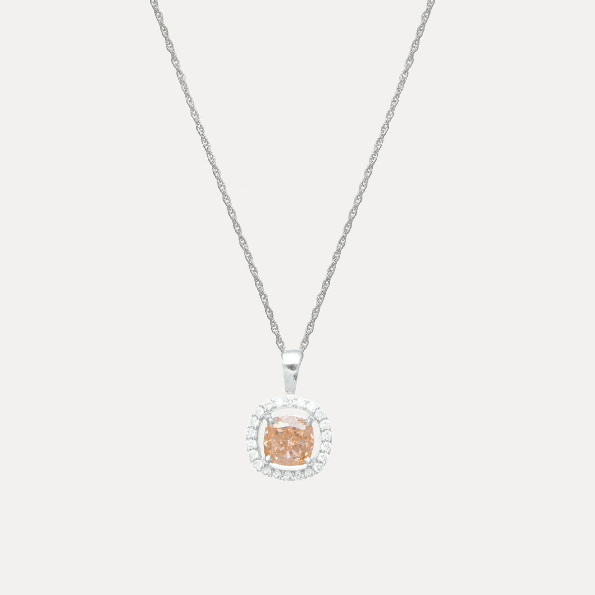 925 Silver Champagne Glow Pendant - 925 sterling silver pendant by Tassya Silver