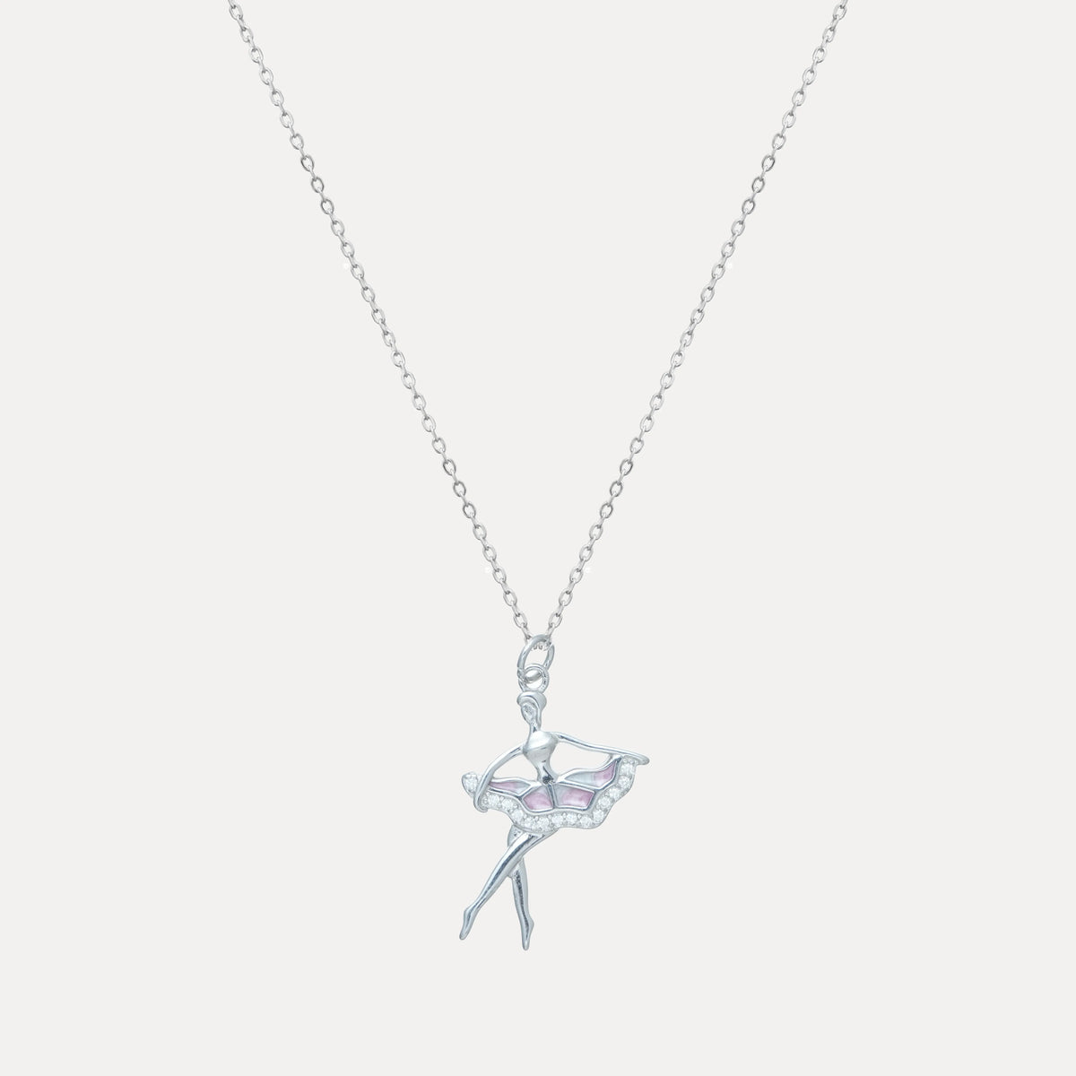925 Silver Twilight Ballerina Pendant - 925 sterling silver pendant by Tassya Silver