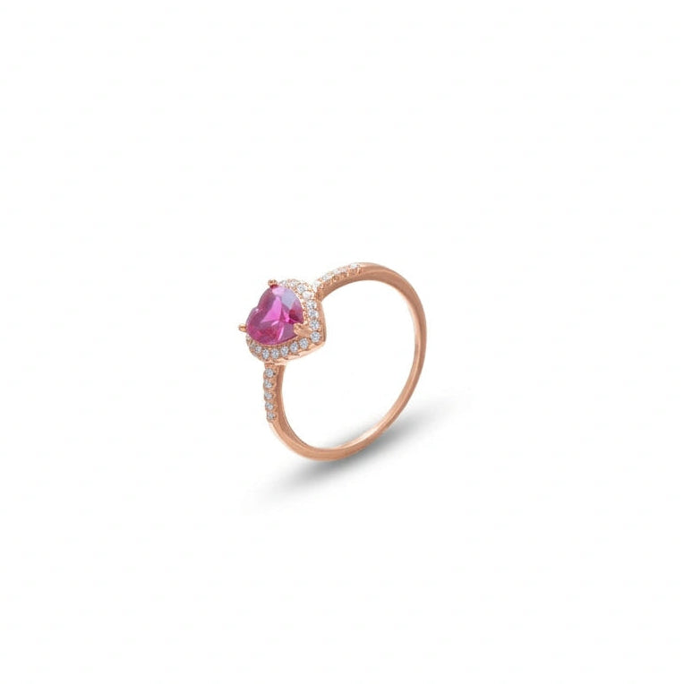 925 Silver HeartGlow Ruby Ring - 925 sterling silver ring by Tassya Silver