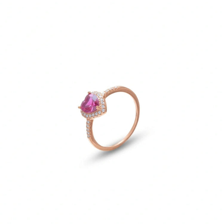 925 Silver HeartGlow Ruby Ring - 925 sterling silver ring by Tassya Silver
