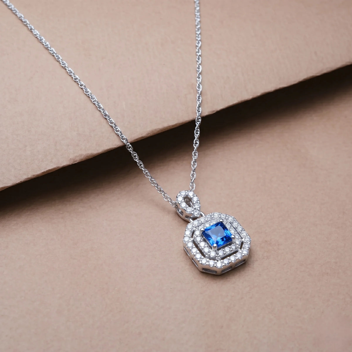 925 Silver Sapphire Glow Pendant