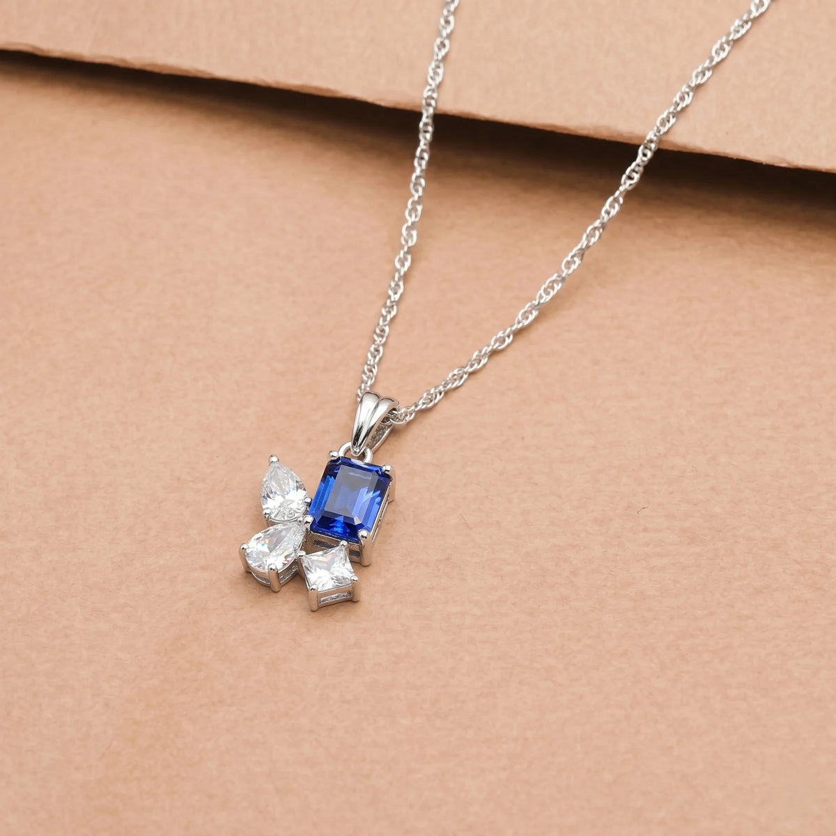 925 Silver Blue Orchid Pendant
