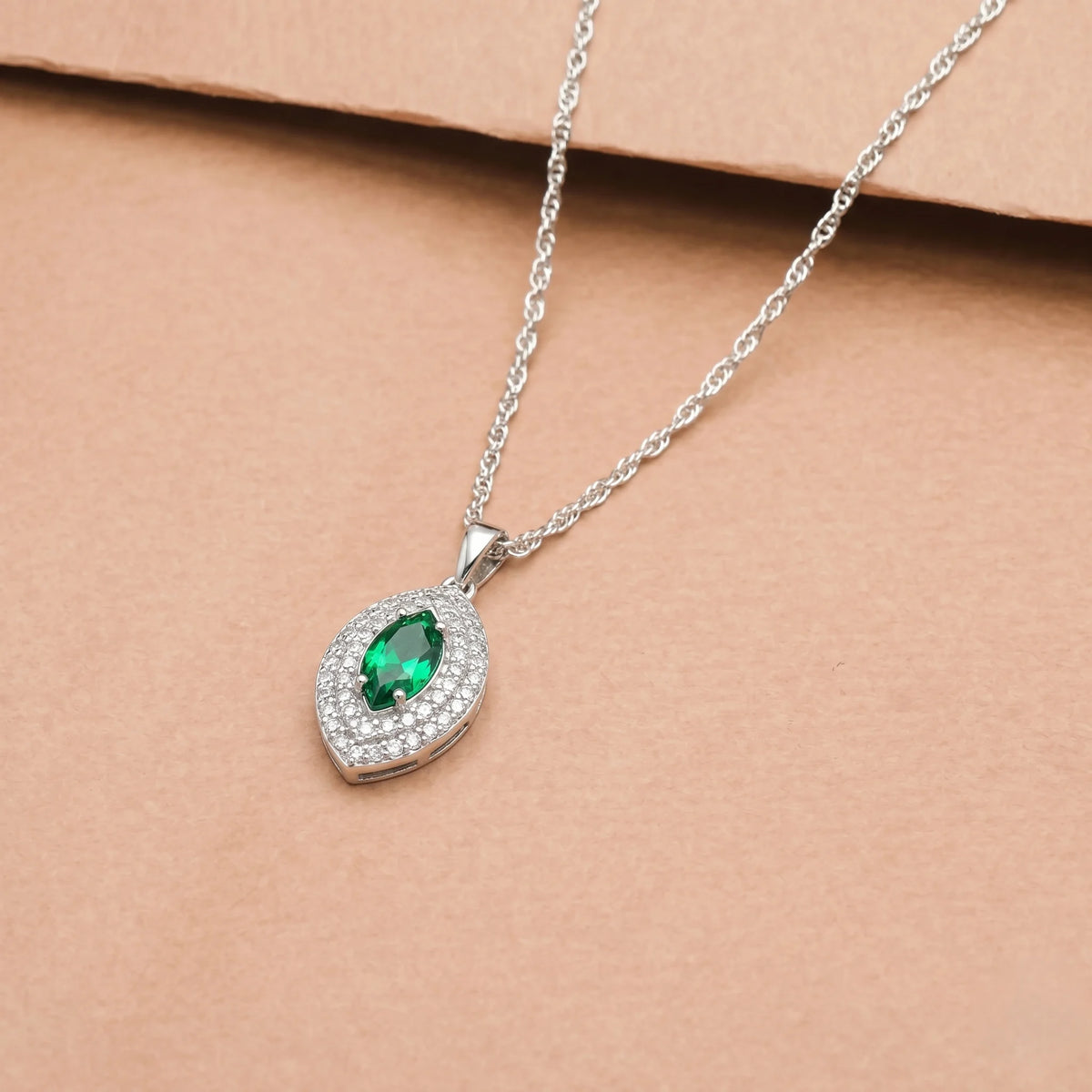 925 Silver Green Envy Gleam Pendant