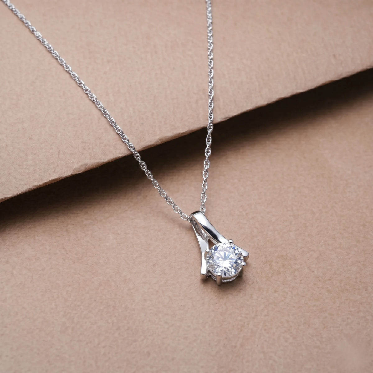 925 Silver Solitaire Grace Pendant