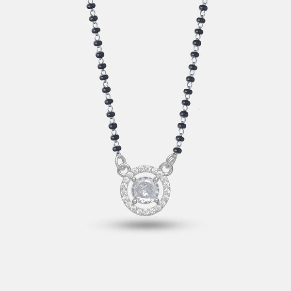 925 Silver Classic Halo Mangalsutra