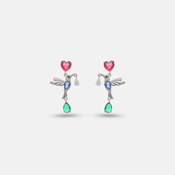 925 Silver Amour Hummingbird Earrings