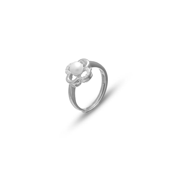 925 Silver Blossom Pearl Serenity Ring