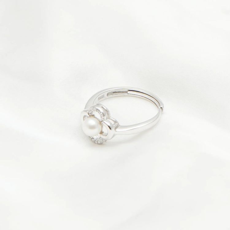 925 Silver Blossom Pearl Serenity Ring - 925 sterling silver ring by Tassya Silver