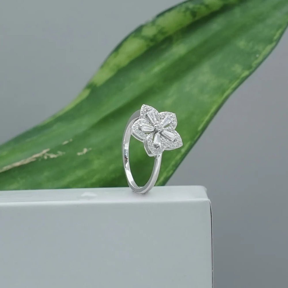 925 Silver Blossom Silver Ring - 925 sterling silver ring by Tassya Silver
