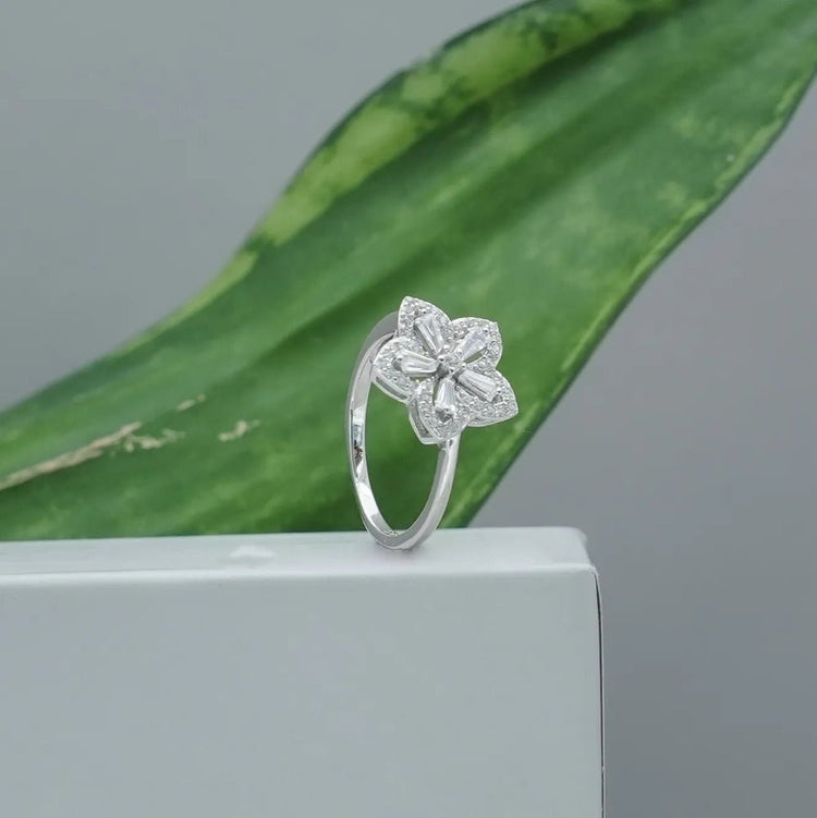 925 Silver Blossom Silver Ring - 925 sterling silver ring by Tassya Silver