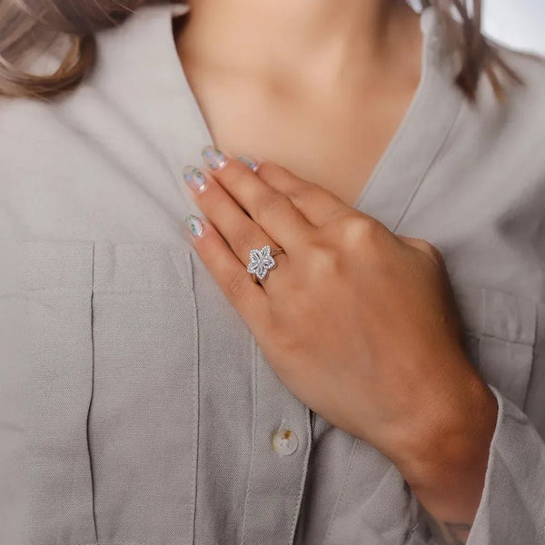 925 Silver Blossom Silver Ring