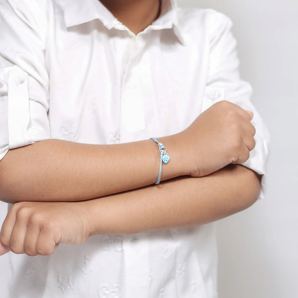 925 Silver Blue Heart Bracelet