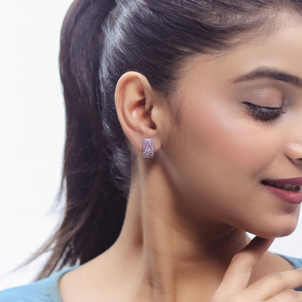 925 Silver Blush Aurora Hoop Earrings