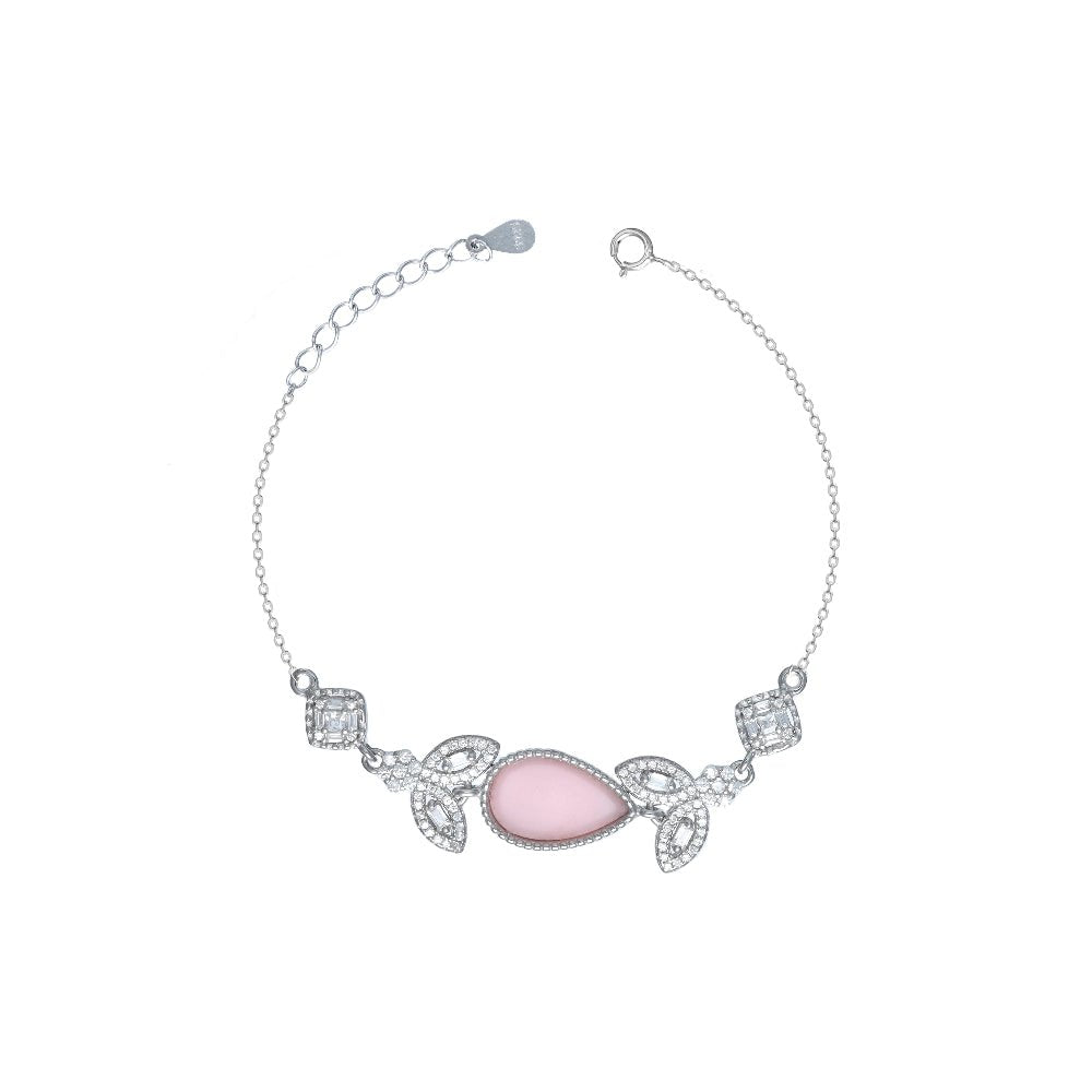 925 Silver Blush Petal Bracelet - 925 sterling silver bracelet by Tassya Silver