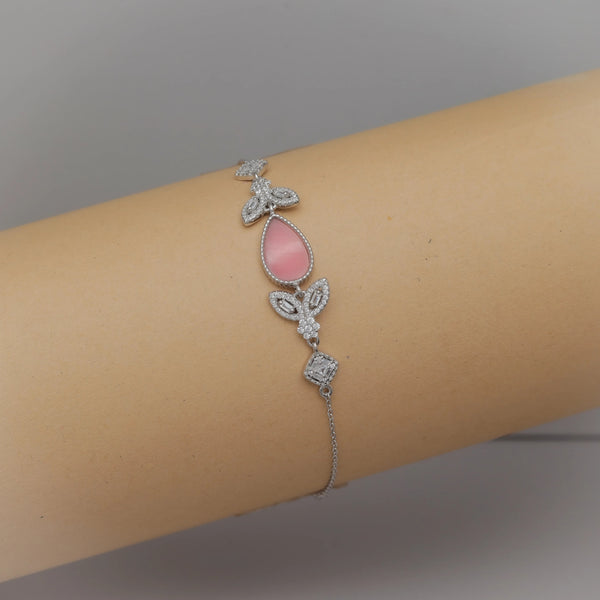 925 Silver Blush Petal Bracelet