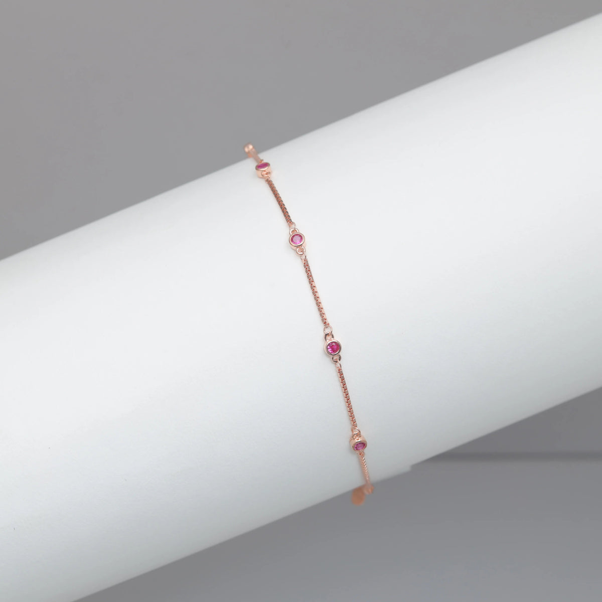 925 Silver Blush Spark Gem Bracelet - 925 sterling silver bracelet by Tassya Silver