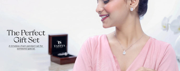 Chain Pendant Earring Set