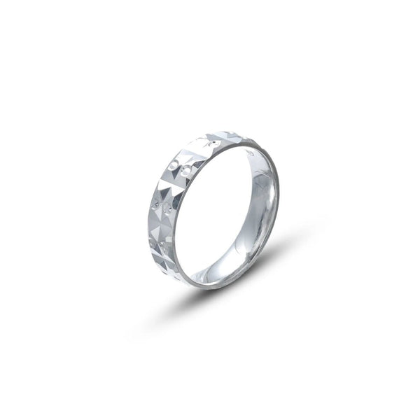 925 Silver Classic Diamond-Cut Silver Band