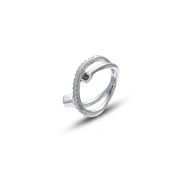 925 Silver Contemporary Twist Silver Ring