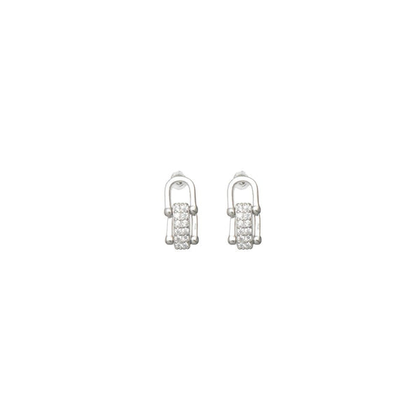 925 Silver Crystal Link Baby Studs