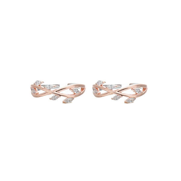 925 Silver Crystal Vine Floral Toe Ring