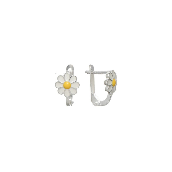 925 Silver Daisy Bloom Baby Hoops