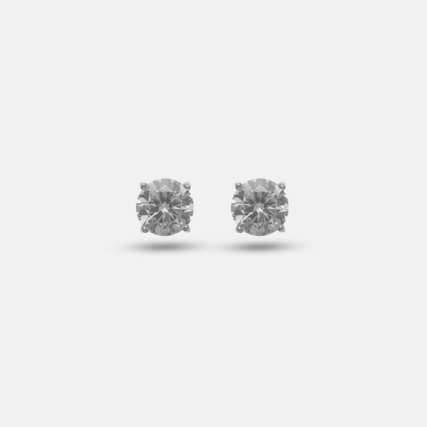 925 Silver Diamond Solitaire Studs