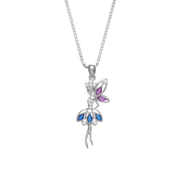 925 Silver Fairy Blossom Chain Pendant