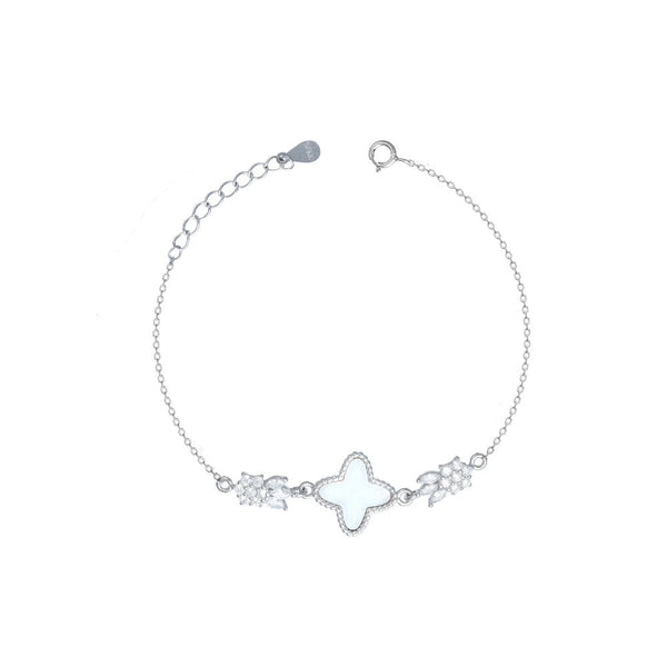 925 Silver Floral Charm Bracelet