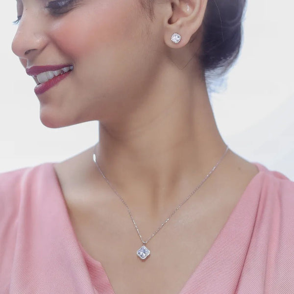 925 Silver Frosted Starshine Chain Pendant Top
