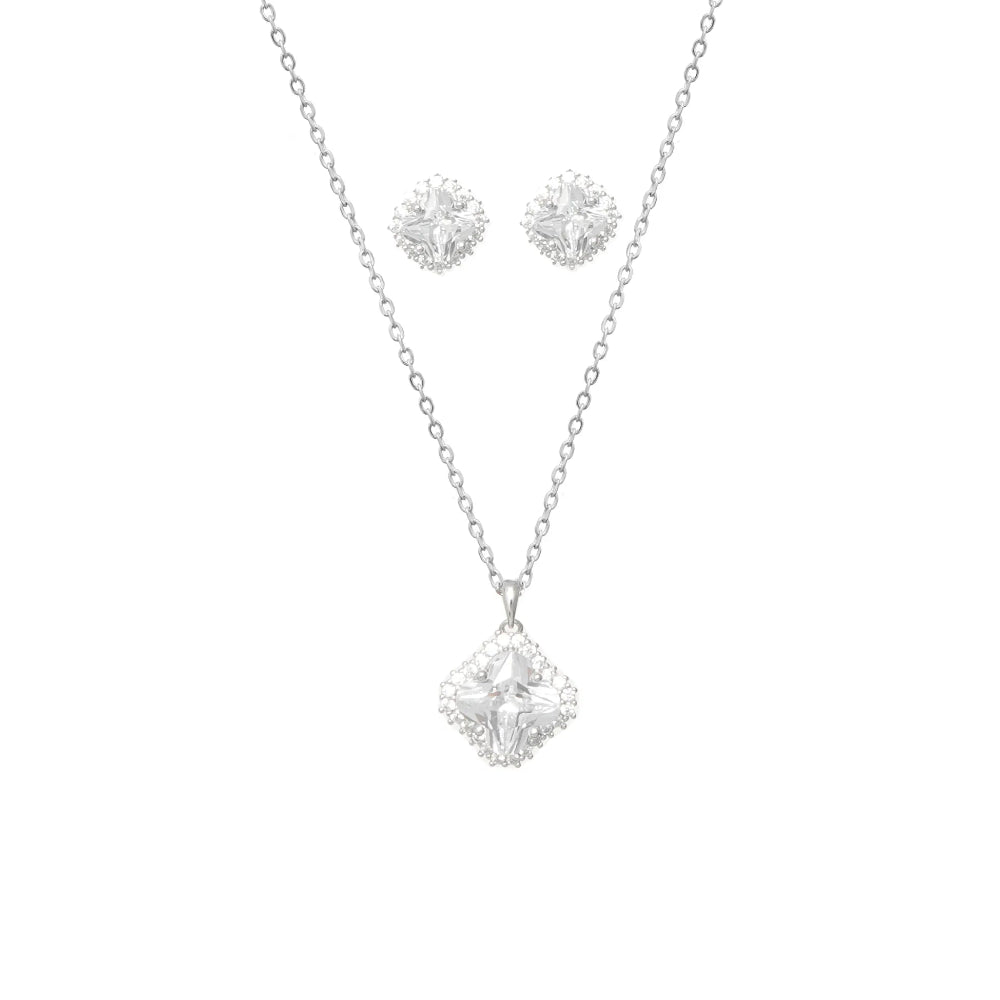 925 Silver Frosted Starshine Chain Pendant Top - 925 sterling silver pendant by Tassya Silver