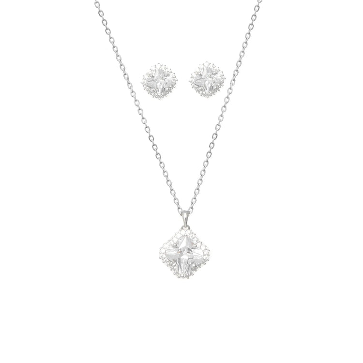 925 Silver Frosted Starshine Chain Pendant Top - 925 sterling silver pendant by Tassya Silver