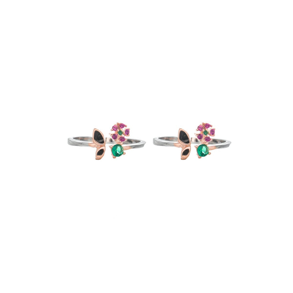 925 Silver Garden Grace Toe Rings (Pack of 2)