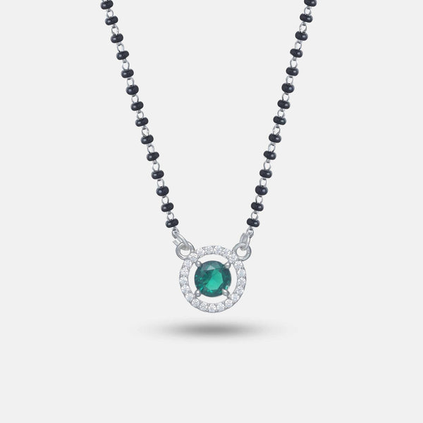 925 Silver Green Glow Mangalsutra