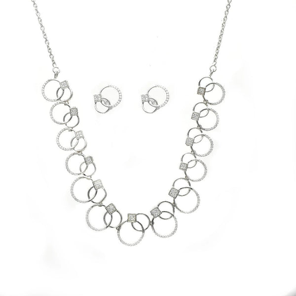 925 Silver Loop Necklace Set