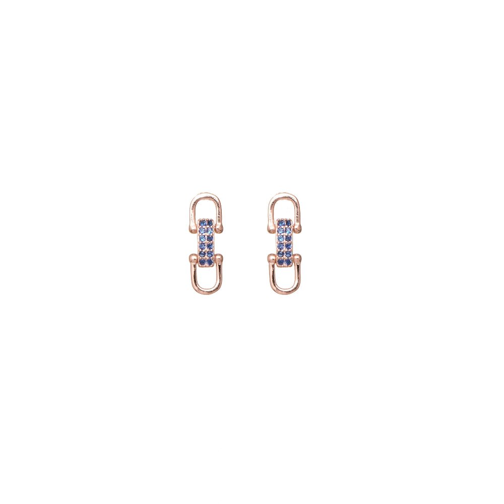 925 Silver Midnight Link Baby Studs - 925 sterling silver earrings by Tassya Silver